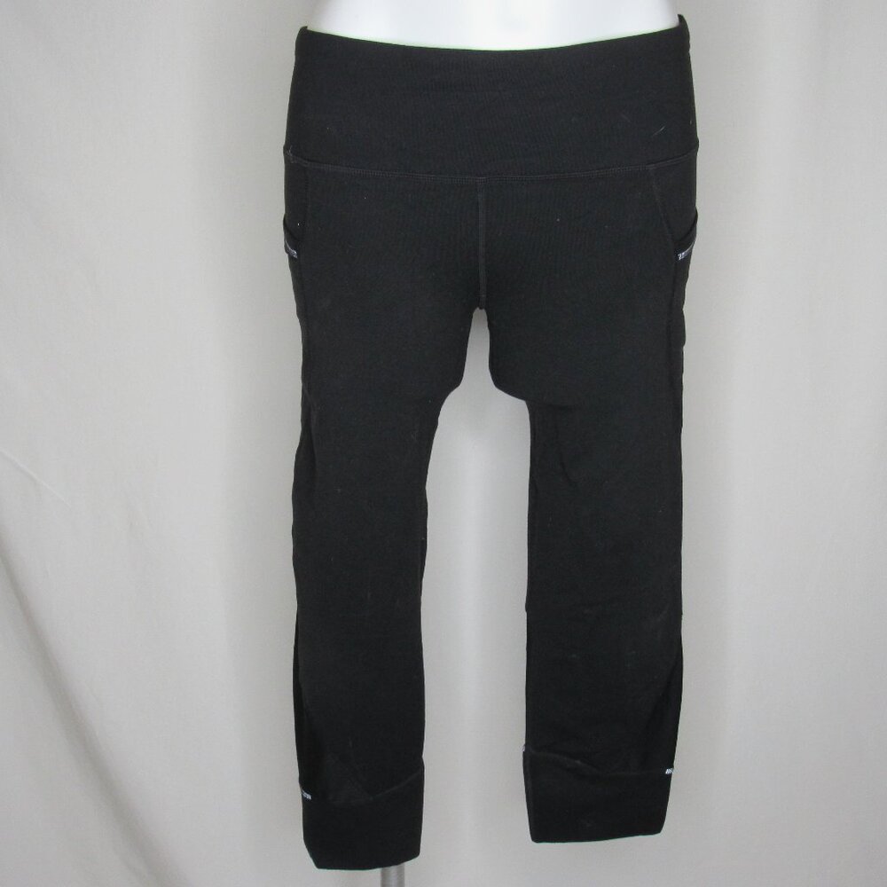 Athleta Black Relay 2.0 Capri Sport Leggings 23" Women's M Medium